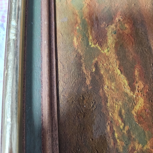 Sunset Beach Landscape Painting with Gold Frame - Picture 6 of 10